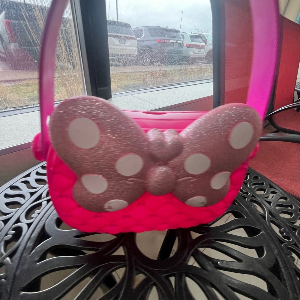 Matty M Pink and Silver Bow Handbag